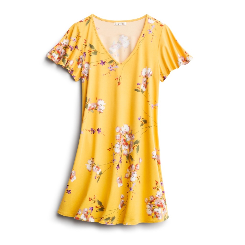 Yellow Nelcy knit dress